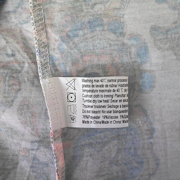 New Zeagoo Paisley Top Sleeveless Stretch Scoop Neck Pleats NWT Plus Sz 2XL - Picture 5 of 5